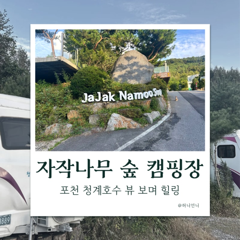 경기도 포천 청계호수 자작나무 숲 캠핑장 스파 카라반에서 힐링.