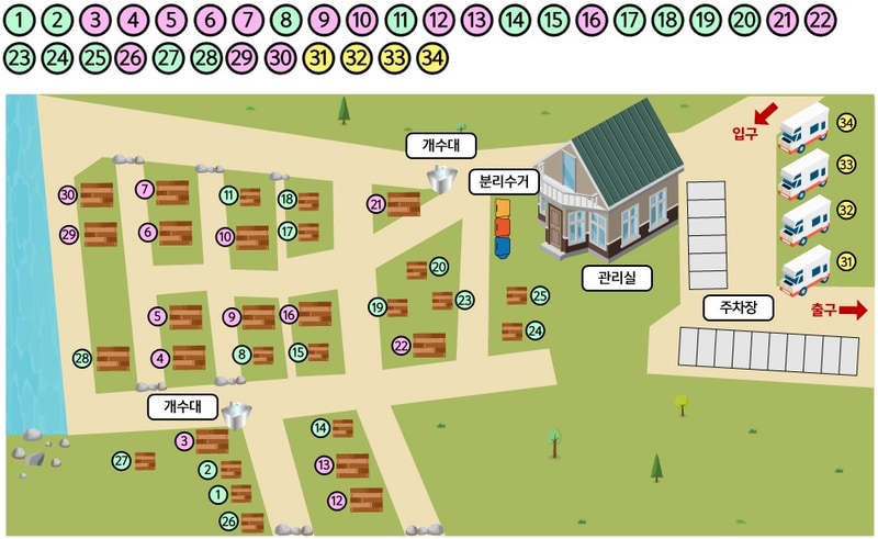 장항오토캠핑장 배치도 1