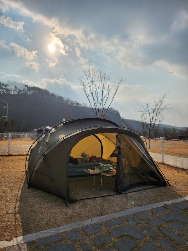 의성 고운마을 캠핑장 펫존s1사이트  급 철수한 사연(애견 동반...