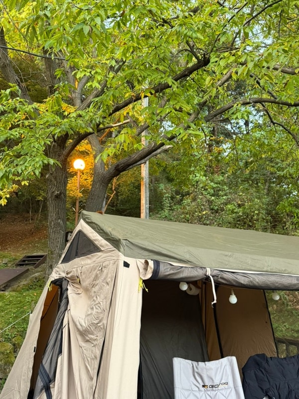 동두천 가을 캠핑 [벨라캠핑장] 아이들과 오기 좋을 듯(20번 데크)