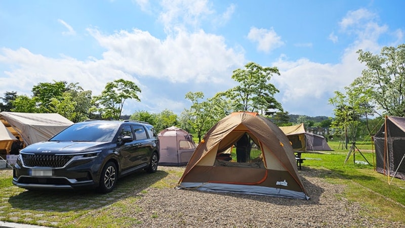 낙동강에 자리한 상주보 오토캠핑장 & 회상나루, 상주 주막