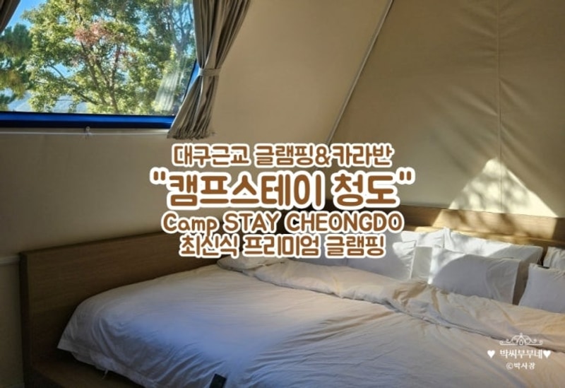 청도 글램핑 캠프스테이 청도 대구근교 수영장있는 글램핑 카라반