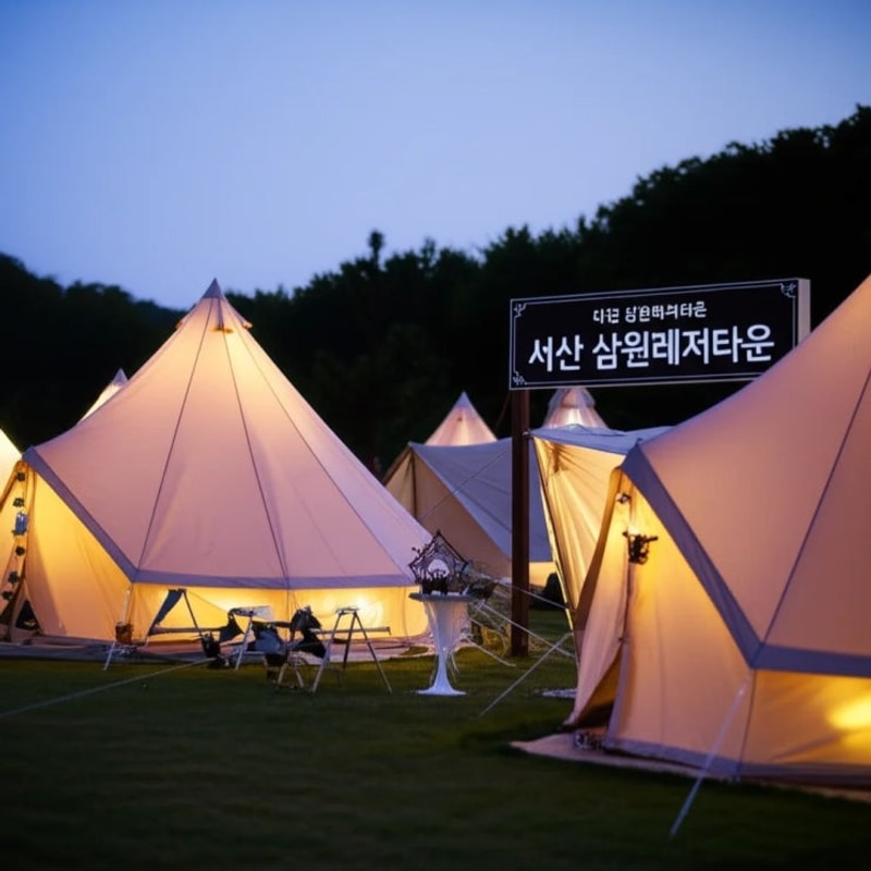 서산 삼원레저타운, 17명 대가족 떼캠 할로윈 파티 후기