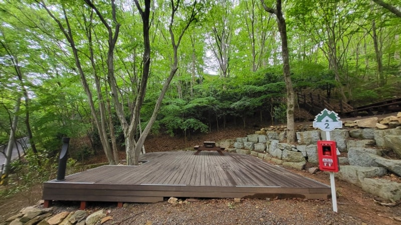 전남 고흥군 팔영산자연휴양림 야영장 [야영데크(7동) 데크1...