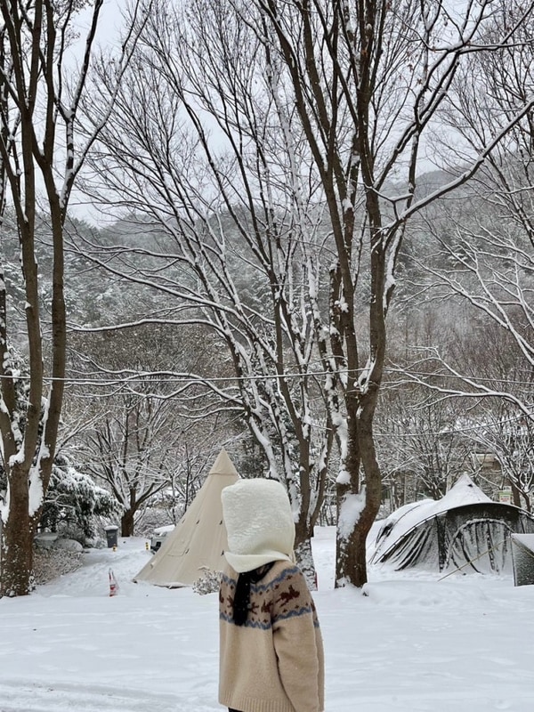 눈 내리면 더 예쁜 포천 큰마당캠핑장 A-12 ⛺️☃️
