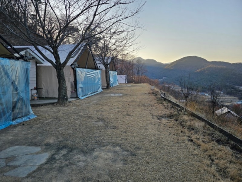 포항 글램핑장 북구 기계면 학야리 엘포리글램핑 겨울 캠핑 1박