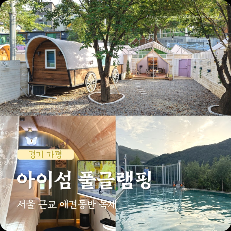 가평 글램핑 애견동반 아이섬 풀글램핑 독채 풀빌라 글램핑펜션