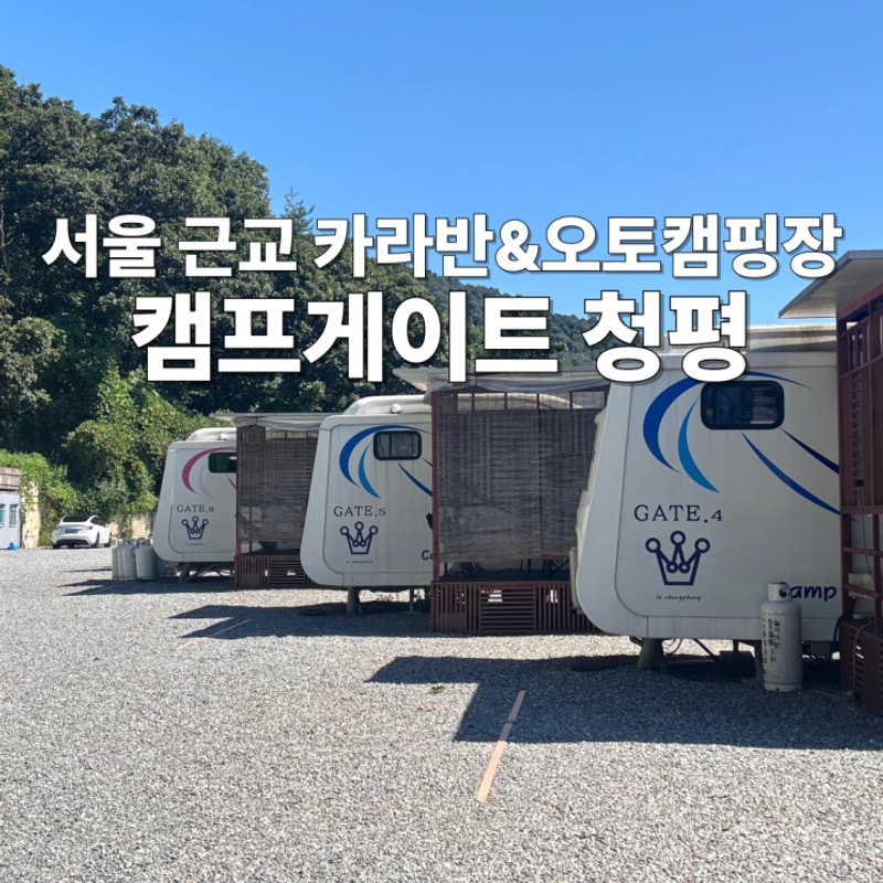 가평 오토캠핑장 카라반 숙박 후기 _ 캠프게이트 청평 (+수영장...