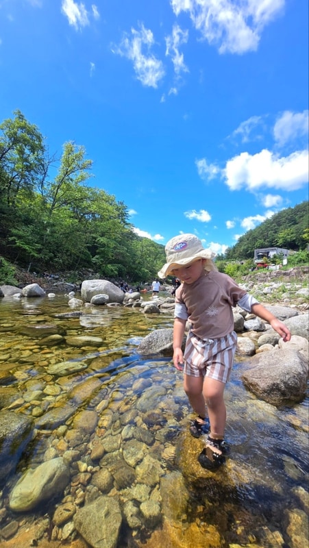 강릉] 아이랑 계곡 물놀이 가능한 " 소금강 자동차 야영장...