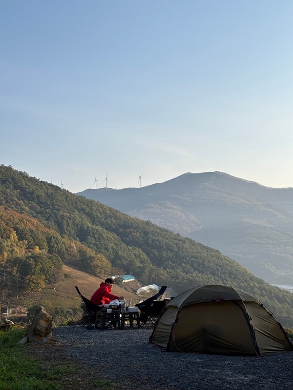 강아지와 가을 캠핑 - 강원도 평창 산너미목장