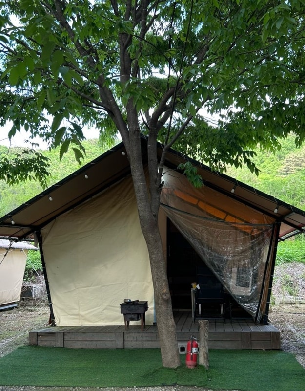 근교 계곡 글램핑 내돈내산 커플 여행 경기도 포천 썬오브글램핑