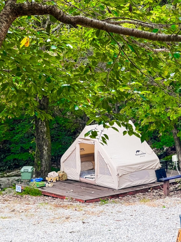 서울근교캠핑 포천 각흘계곡 캠핑장 D0 사이트 명당추천