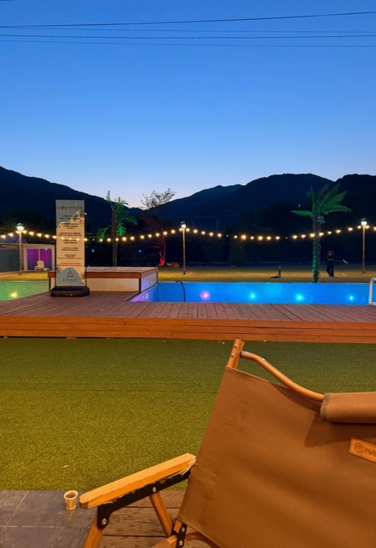 포천글램핑 '메이플글램핑' 감성글램핑 수영장 있음