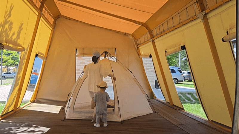 물놀이가능 지리산 자양보오토캠핑장 경남캠핑장 산청캠핑장