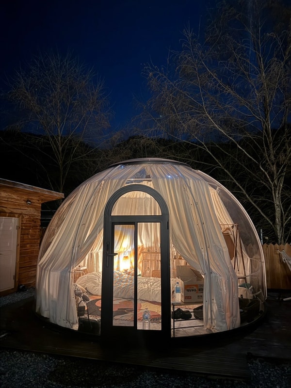 평창 뇌운계곡글램핑, 두 번째 방문! 여름도 좋았지만 겨울이라...