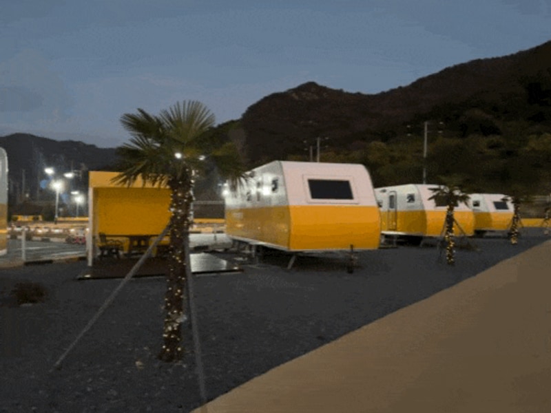 남해 오션뷰 카라반 숙소 추천 : 노랑카라반