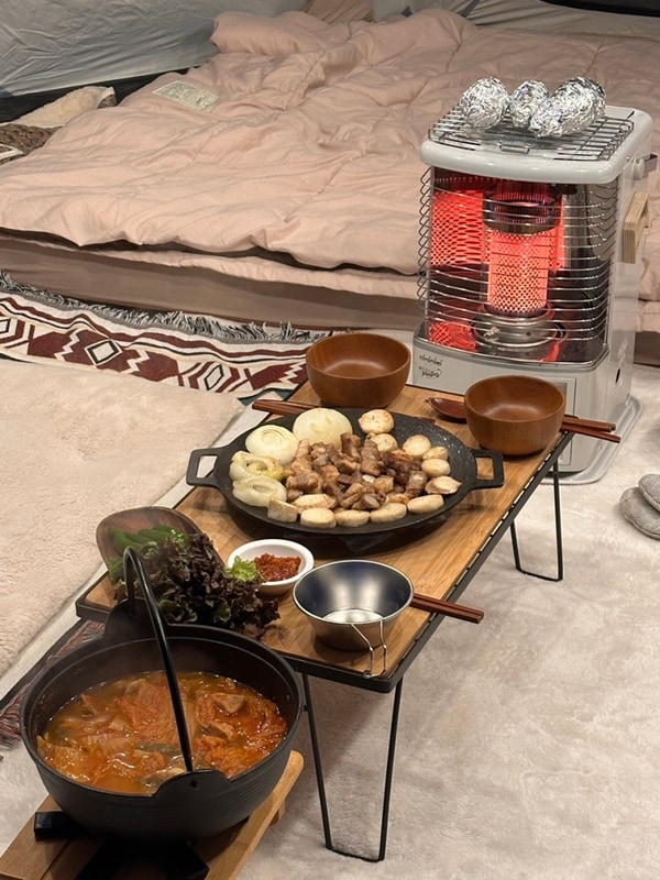 겨울 캠핑 태안 몽산포 오션캠핑장 자급자족 해루질도 가능해