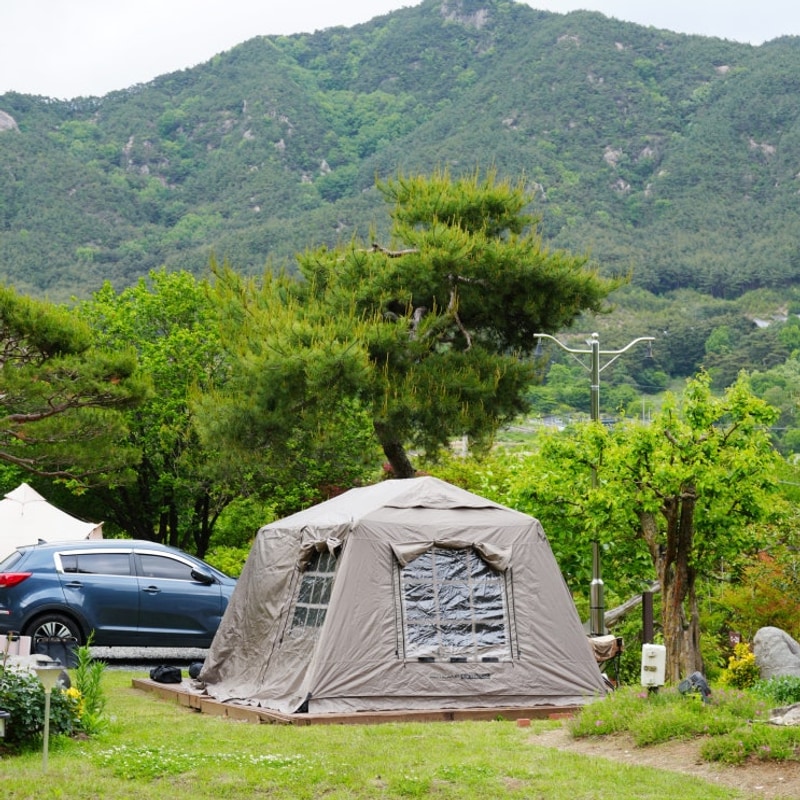 대구 근교 캠핑장 합천 휴 테마파크 숲속의 힐링 사이트