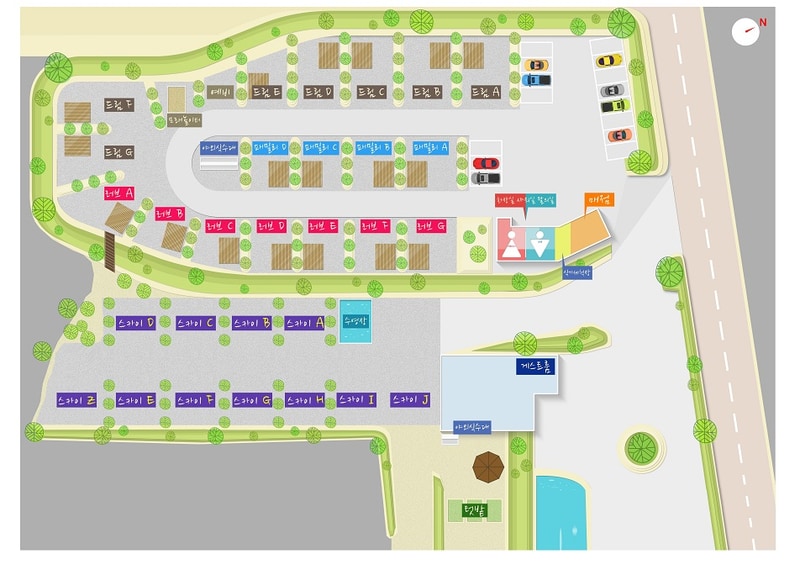 꿈애 오토캠핑장 배치도 1