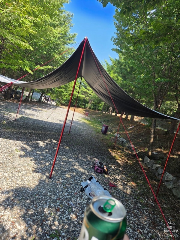 청송가볼만한 곳 물이 엄청... 산소파크글램핑 청송오토캠핑장