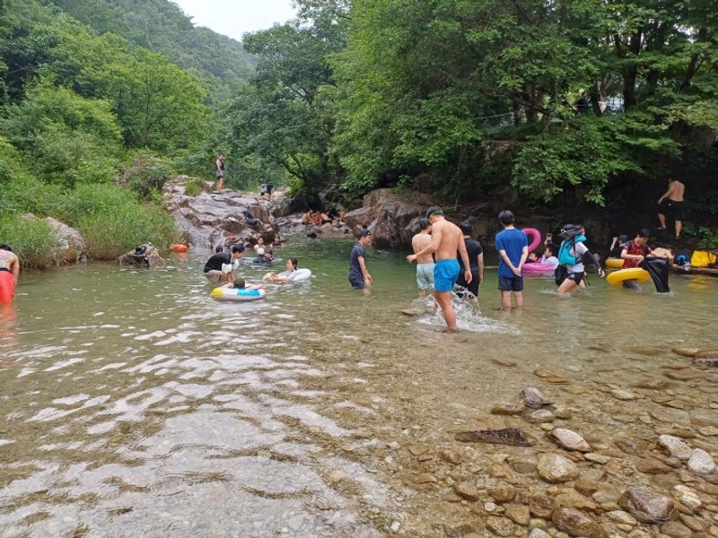 포천 도마치계곡 가는길... 계곡물놀이명당 자연그대로캠핑장...