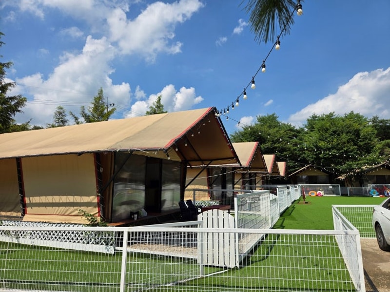 포천글램핑 백운계곡캠핑장 프리미엄동, 수영장, 백운계곡 후기