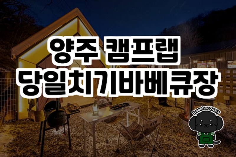 양주 캠프랩 당일치기 바베큐장, 프라이빗한 캠핑의 매력