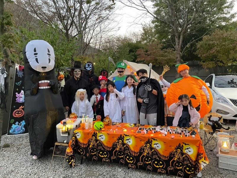 [산청 캠핑] 아이들과 함께한... 할로윈 캠핑, 더예감스테이 후기