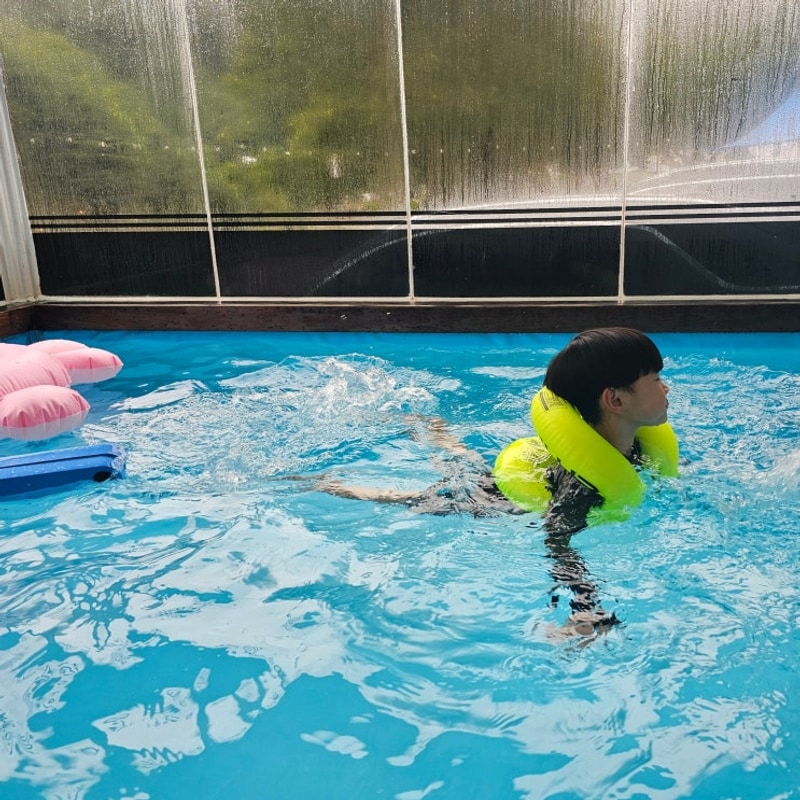 춘천 아이랑 가기 좋은 숙소 브루조아 글램핑 카라반 수영장 계곡