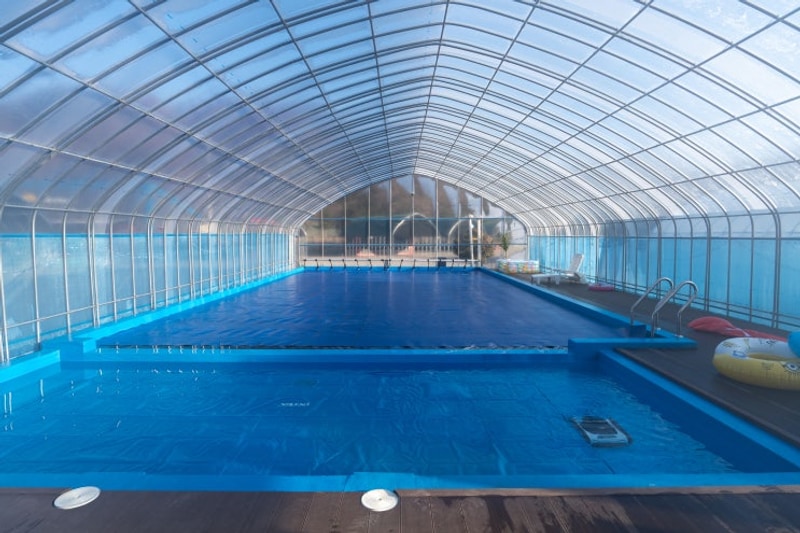 신생캠핑장 가평물멍캠프 :: 사계절 온수수영장과 개별화장실...