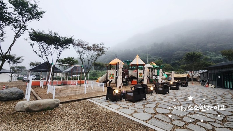캠핑일기 #27 경주캠핑장 놀이터 있는 산내캠핑일기