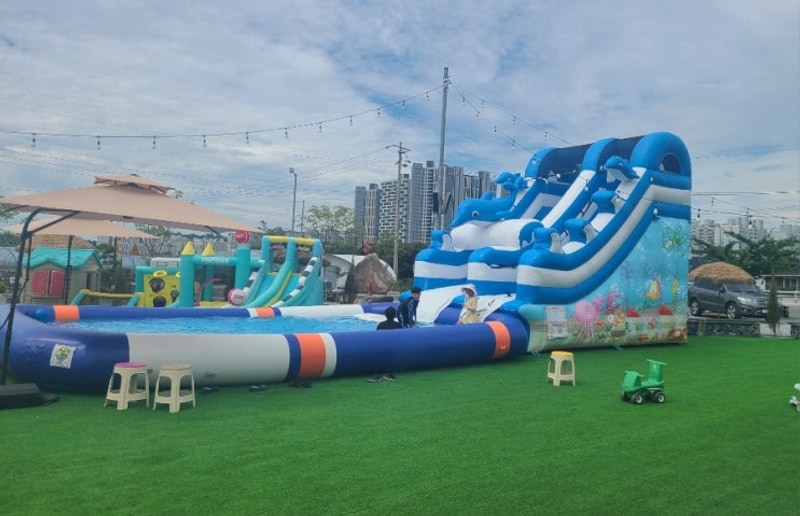 제천 팜데이 물놀이 캠핑장 셀프 바베큐장 후기