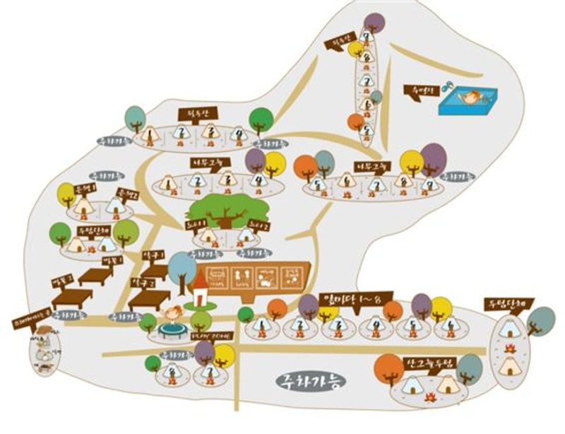 느티나무그늘아래 캠핑장 배치도 1