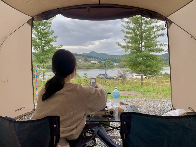 [충주 탄금호 야영장] 호수뷰 자리 위치 및 캠핑장 이용후기