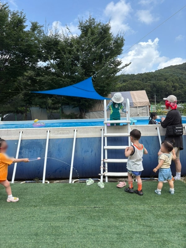 서울근교아기랑캠핑장으로 추천 양주범산골캠핑장 수영장있음