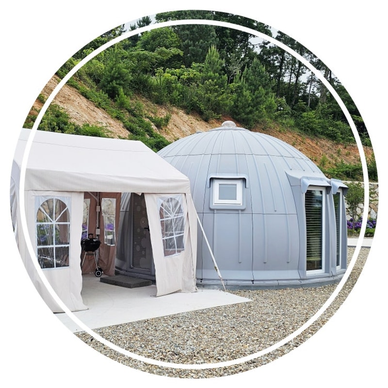 전남 가볼만한곳 해남 휴정원글램핑 돔캠핑장 여행