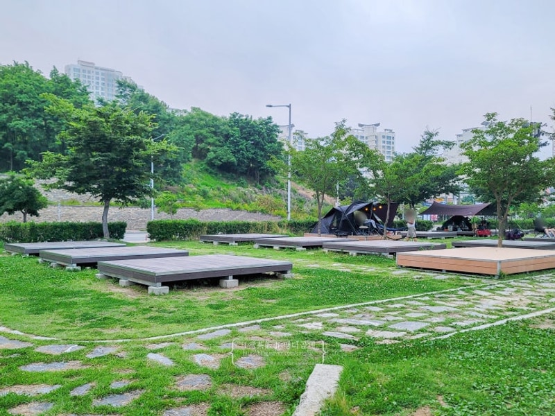 여수 웅천 캠핑장 친수공원 야영장 예약 요금 데크