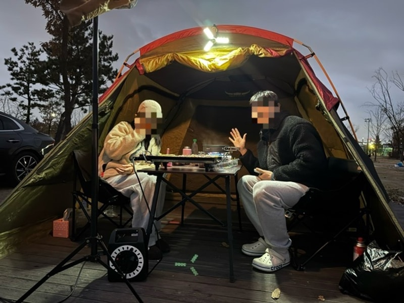 인천 서구 노을진 캠핑장_88번 데크 사이트 후기_자리 추천...