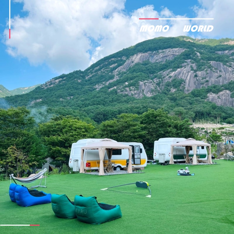 서울근교 포천 산정호수 글램핑 카라반 마루 수영장 글램핑장...