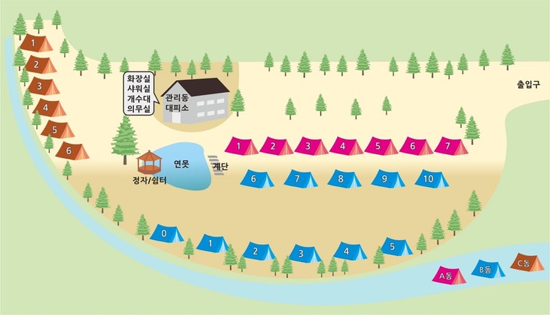 라라캠핑장 배치도 1