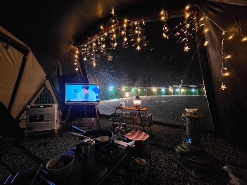 함양 지리산가는길 903 캠핑장 폭설 애견 동반 캠핑 후기