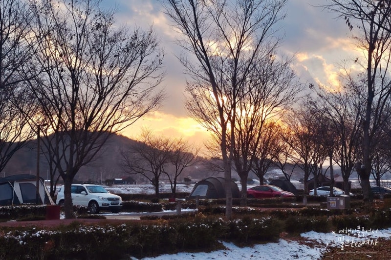 대전 근교 캠핑장 금강뷰 금산 인삼골오토캠핑장 겨울캠핑