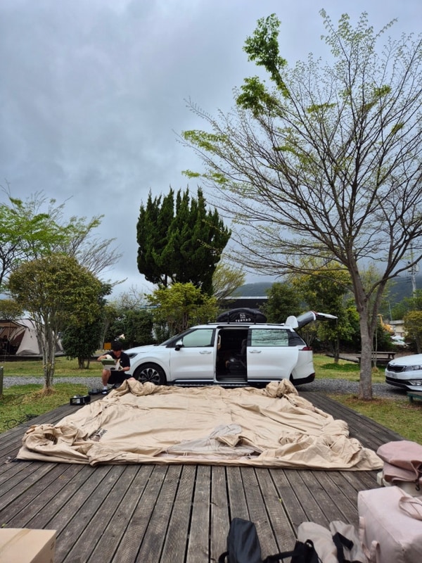 고성잔디캠핑장 데크10번 사이트 1박2일 후기