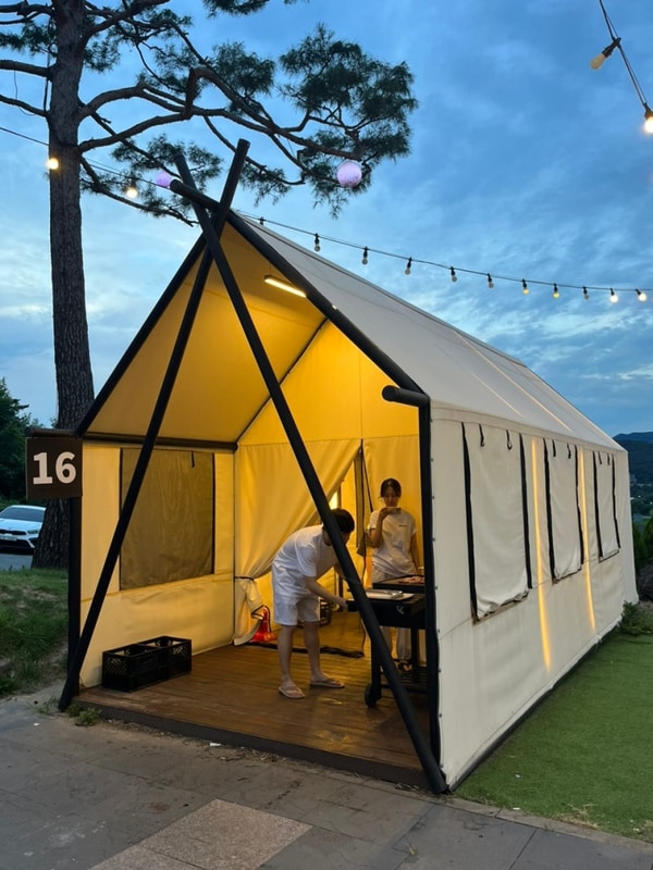 천안 글램핑 셀프 바베큐장 | 숯숯