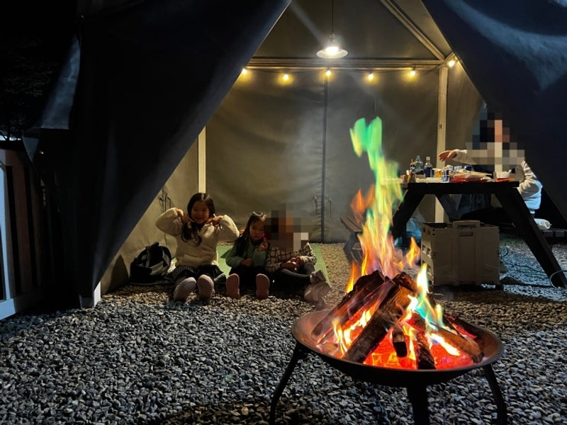 불멍 at 평화누리캠핑장 파주놀이동산