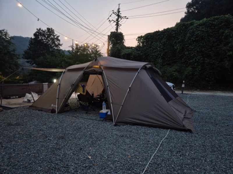 GV70 3인 캠핑/스노우피크 랜드네스트 쉘터/양평온누리캠핑장