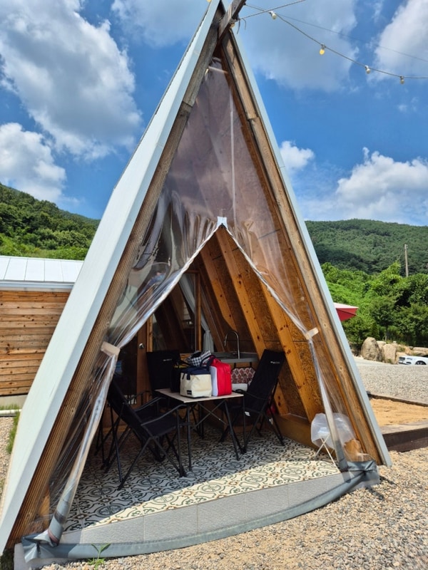 청도 '돌담숲' 시간제 글램핑 당일치기 휴가