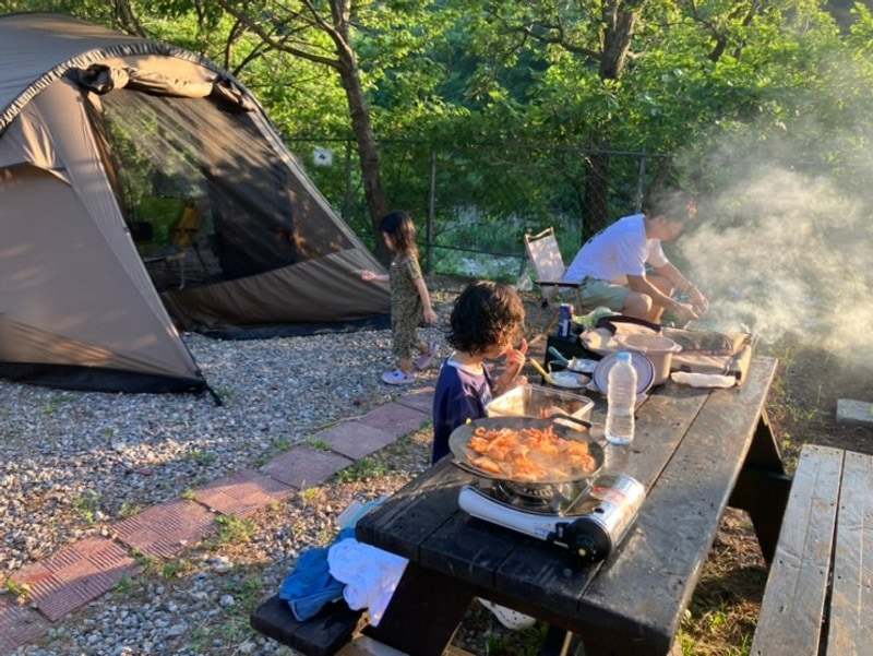 양양 캠핑 오색산새소리 캠핑장 물소리존 4번