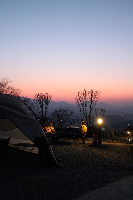 단양 노을 맛집, 단양패러캠핑장