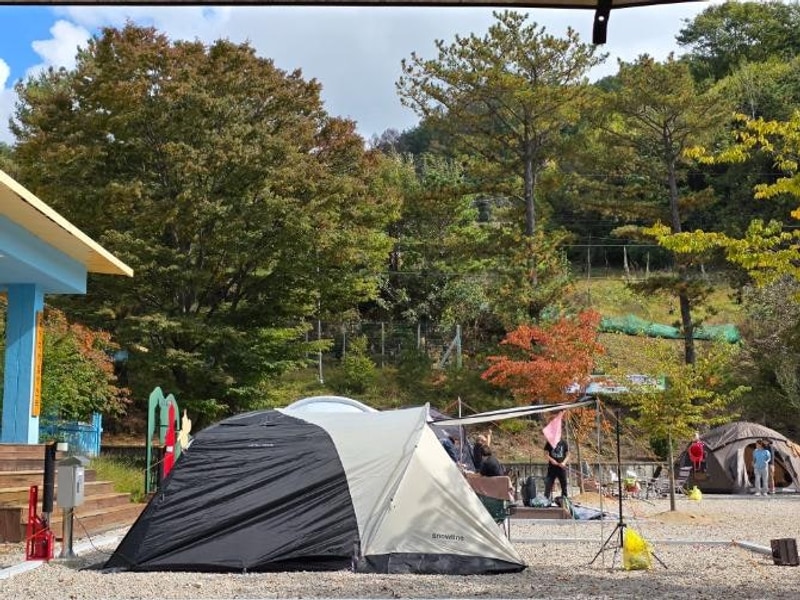 아이들과 캠핑 최적지, 충북 영동 별의바다 조동캠핑장 후기